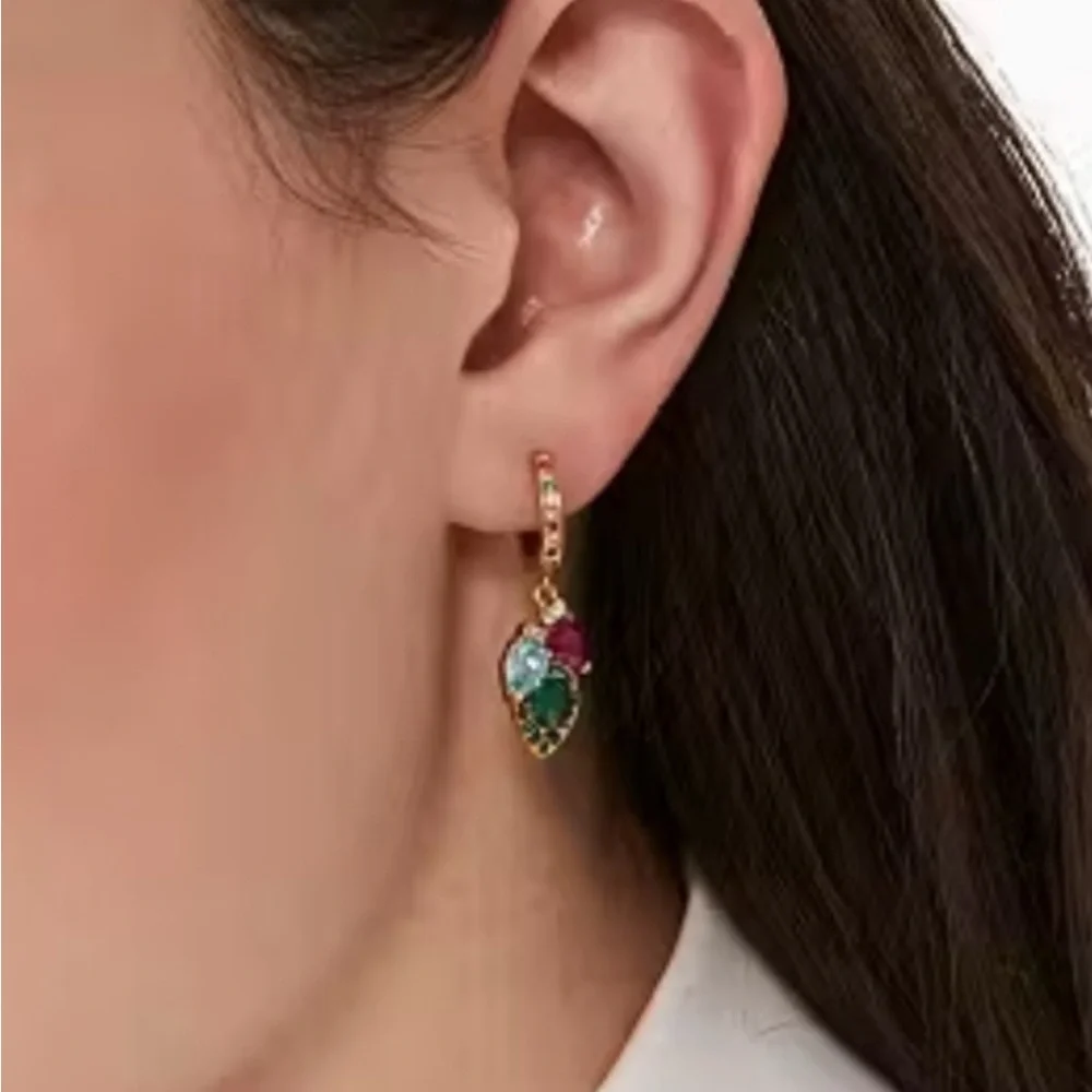 Kate Spade Light Up The Room Holiday Hoop Earrings‎ NWT